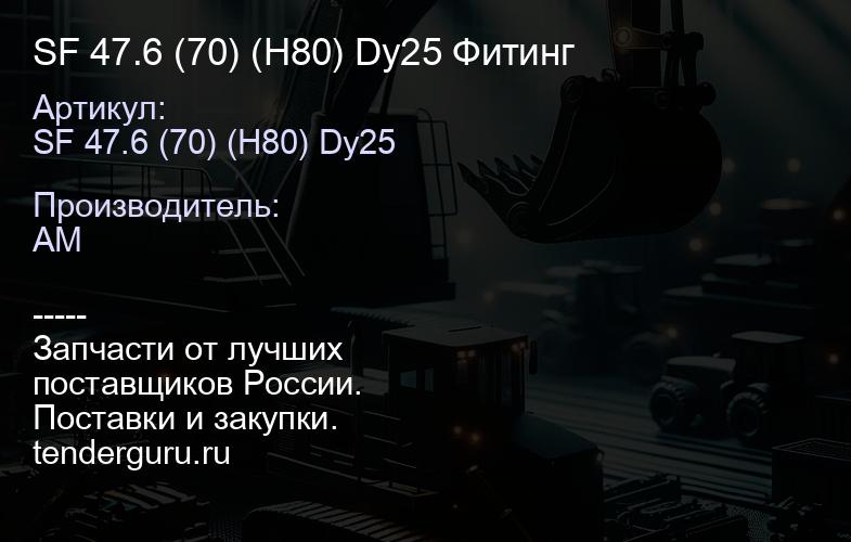 SF 47.6 (70) (H80) Dy25 Фитинг | купить запчасти